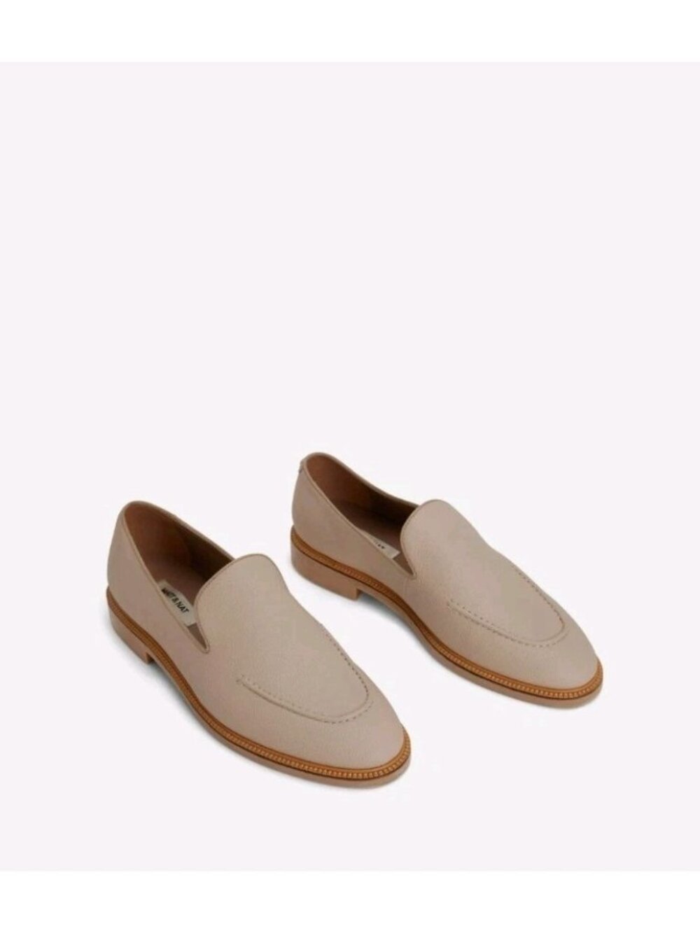 Matt And Nat Alman Faux Leather Slip On Loafers 8 41 Light Tan Beige Mens Shoes - Picture 10 of 10